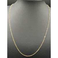 Unisex 9ct Yellow Gold Figaro Link Necklace
