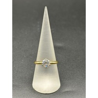 Ladies 18ct Yellow Gold 1.0ct Diamond Solitaire Ring