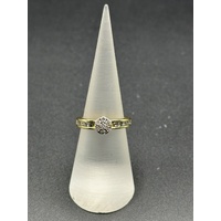 Ladies 18ct Yellow Gold Diamond Cluster Ring