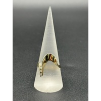 Ladies 9ct Yellow Gold Diamond Fancy Ring