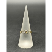 Ladies 18ct Yellow & White Gold Diamond Three-Stone Ring