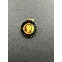 Unisex 18ct Yellow Gold Tuvalu 2004 Coin Pendant