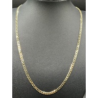 Unisex 9ct Yellow Gold Curb Link Necklace
