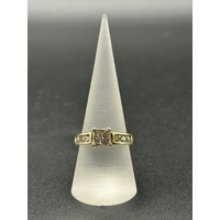 Ladies 9ct Yellow Gold Diamond Ring