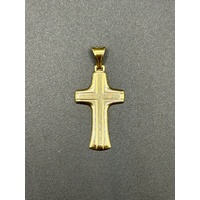 Unisex 18ct Yellow Gold Religious Cross Pendant