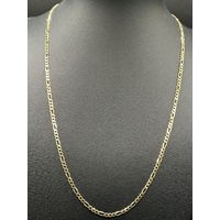 Unisex 9ct Yellow Gold Figaro Link Necklace