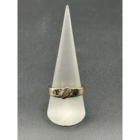 Mens 10ct Yellow Gold Diamond Signet Ring