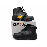 Kembla KS201 Steel Toe Cap Genuine Leather Lace Up Safety Boots Black Size 10