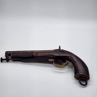 Replica Antique 19th Century Percussion Pistol Curved Grip Uncertified