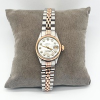 Vintage Rolex Datejust Lady 6517 26mm 18K Rose Gold Automatic MOP Diamond Dial