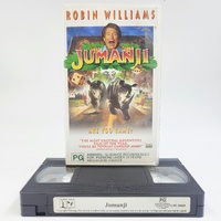 Jumanji VHS 1995 Robin Williams Columbia TriStar Movie Tape