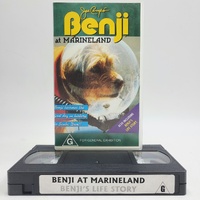 Joe Camp's Benji at Marineland & Benji's Life Story VHS Tape RAWCOMM G