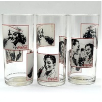 Coca-Cola Luminarc Mirror Mirror Glasses Set of 3 Made in France Collectable