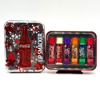 Coca-Cola Lip Smacker Vintage Tin 6 Pack Flavoured Lip Balm Gift Set