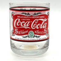 Vintage 1998 Coca-Cola 5c Fountains Bottles Drinking Glass Collectible