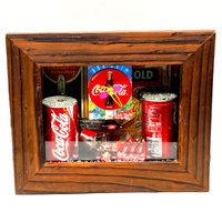 Coca-Cola Mini Shadowbox Clock Vintage 3D Diorama Tabletop Decor