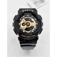 Casio Baby-G BA-110X-1ADR Black Gold Analog Digital Quartz Watch