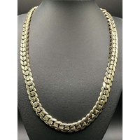 Unisex 9ct Yellow Gold Chunky Curb Link Necklace