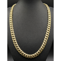 Unisex 9ct Yellow Gold Chunky Curb Link Necklace 202 Grams