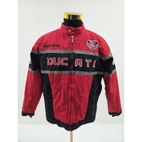 Ducati 618 Battle Of The Twins MotoGP Motorcycle Jacket Red Black Size M