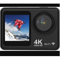 Navig8r Trek 4K UHD Dual Screen Action Camera Black 30m Waterproof