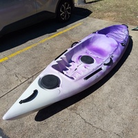 Aquayak Scout 3m Fishing Kayak Purple 150kg Paddle Trolley Sit on Top