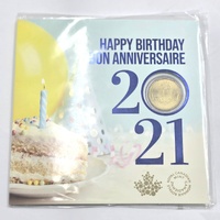 2021 Royal Canadian Mint Happy Birthday 5-Coin Gift Card Set