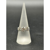 Ladies 18ct White Gold Three Stone Diamond Ring