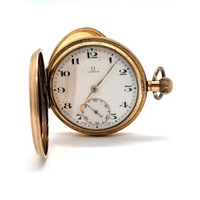 Omega Antique Gold Filled Pocket Watch 15 Jewels Swiss Mechanical Vintage