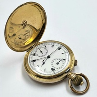 Geneva Watch Case Co Gold Filled Mechanical Hunter Pocket Watch 48mm Non Working