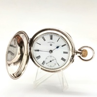 Antique 1904 Caris Bros Sterling Silver Pocket Watch Pre WW1 Working