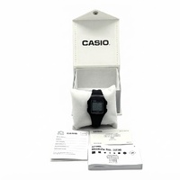 CASIO F-201WA Mens Digital Watch 5 Alarms 10 Year Battery Black Resin