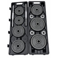 Celsius 50kg Dumbbell Weight Set Cast Iron Fitness Home Gym Gear