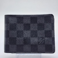 Louis Vuitton Damier Graphite Slender Wallet Monogram HC Black Grey LV + COA