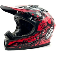 RXT A-727 Shotgun Moto Motocross Helmet Red Black Medium Off-Road MX SG