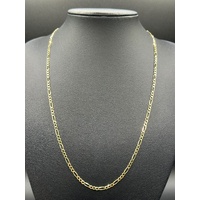 Unisex 9ct Yellow Gold Figaro Link Chain Necklace
