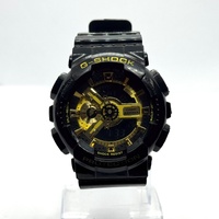 Casio G-Shock GA-110GB Analog Digital Display Mens Watch Black/Gold 20 Bar WR