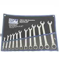 SP Tools SP10262 12Pc SAE Gear Drive Ratchet Spanner Set 0° Offset Set