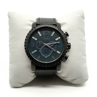 Fossil Gage BQ1711 Chronograph Black Watch 50mm Leather Band Quartz