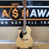 Fender CD-60SCE Left-Handed Dreadnought Acoustic Electric Guitar Natural