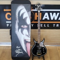 Cort GS Punisher 2 Gene Simmons KISS 4 String Electric Bass Guitar Black with Case