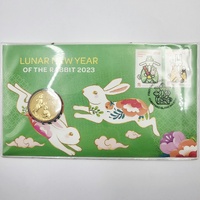 2023 Lunar Year of the Rabbit $1 Uncirculated Coin & Stamp PNC Perth Mint