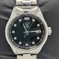 TAG Heuer Carrera 27mm Diamond Ladies Watch Stainless Steel Quartz WV1410