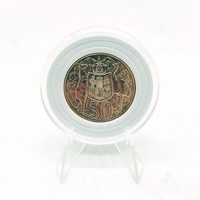 1966 Australian 50 Cent Round Silver Coin 80% Silver in Clear Protective Capsule