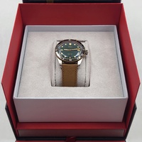 Oris Divers Sixty-Five Automatic Green Dial Steel Bronze Leather Watch Box