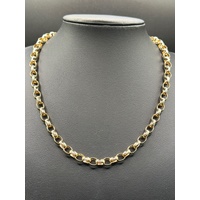 Ladies 9ct Yellow Gold Belcher Link Necklace