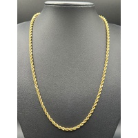 Unisex 14ct Yellow Gold Twist Rope Necklace