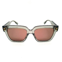 Gucci GG1084S 004 Sunglasses Grey Acetate Frame Square Rectangle Size L + COA