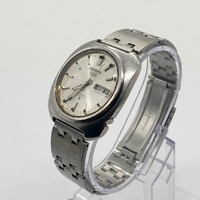 Seiko 5 Actus Vintage Automatic Silver Watch 6119-8430 21 Jewels Mens