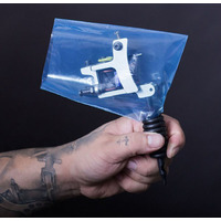 Box of 100 Tattoo Machine Protective Cover Bags Translucent Blue 130 x 130mm